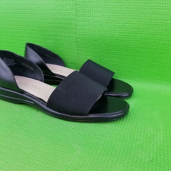 ✅Cabin Creek Black Slide Women's Size 7M Sandals W/Back Heel Front Strap 024-670 - Picture 10 of 16
